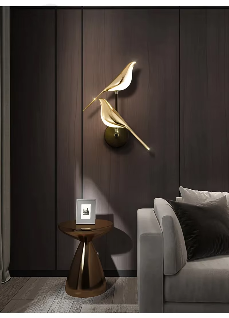 Nordic Golden Bird LED Wall Light - Creative Wall Lamp