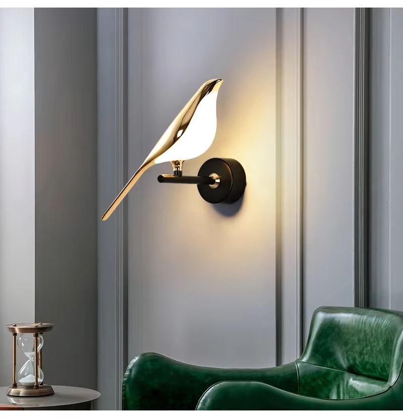 Nordic Golden Bird LED Wall Light - Creative Wall Lamp
