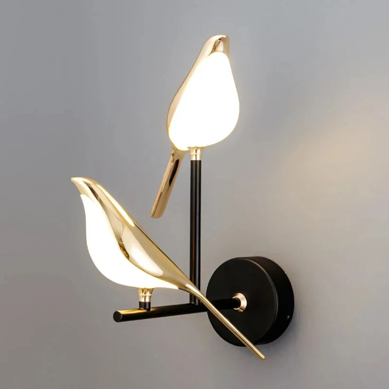 Nordic Golden Bird LED Wall Light - Creative Wall Lamp