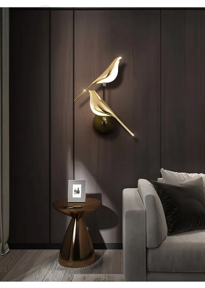 Nordic Golden Bird LED Wall Light - Creative Wall Lamp