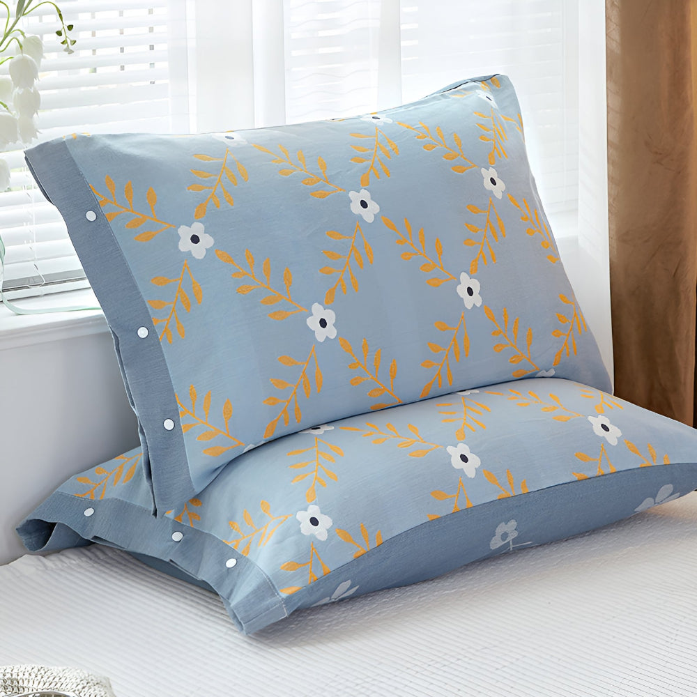 CozyNest | Pure Cotton Buttoned Pillowcase