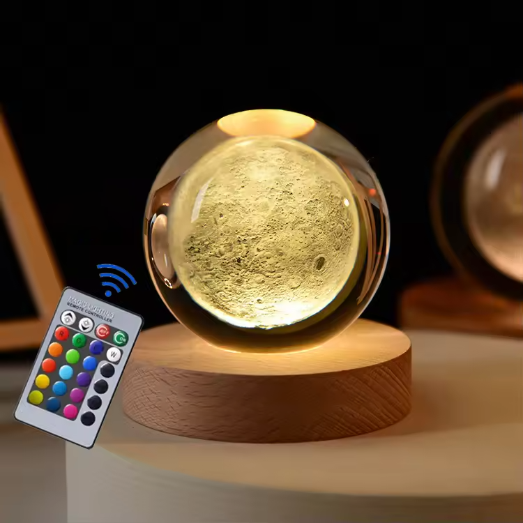 OrbitGlow | Mesmerising Galaxy Glass Sphere Table Lampa