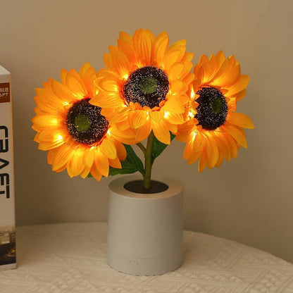 Radiant Sunflower Lamp | Elegant LED Flower Table Light