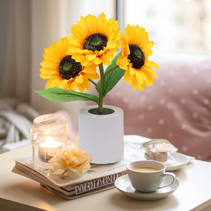 Radiant Sunflower Lamp | Elegant LED Flower Table Light