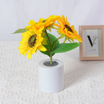 Radiant Sunflower Lamp | Elegant LED Flower Table Light