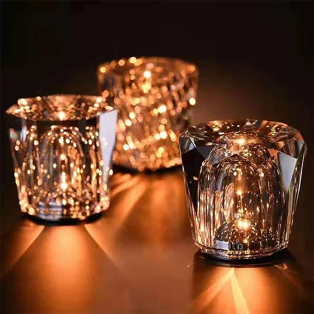 Rechargeable Crystal Desk Lamp - Bar Restaurant Table Lamp