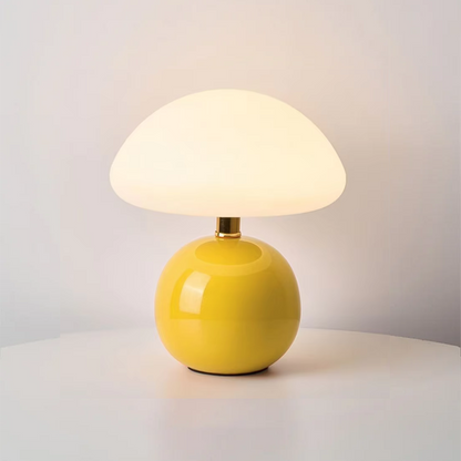 Retro-Inspired French Cream Mushroom Lamp | Table Lamp