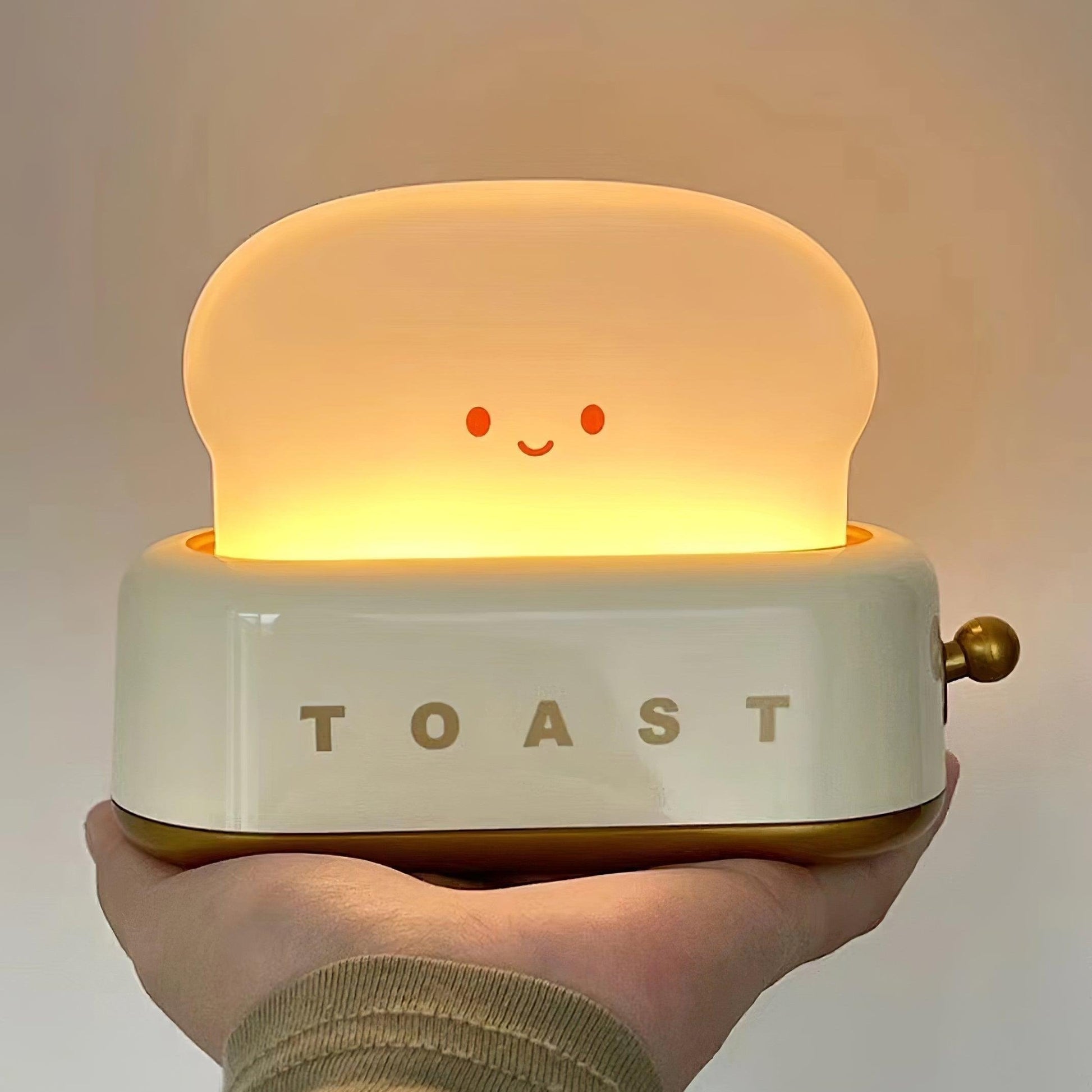 RetroGlow Table Lamp | Toaster-Inspired Rechargeable Lamp