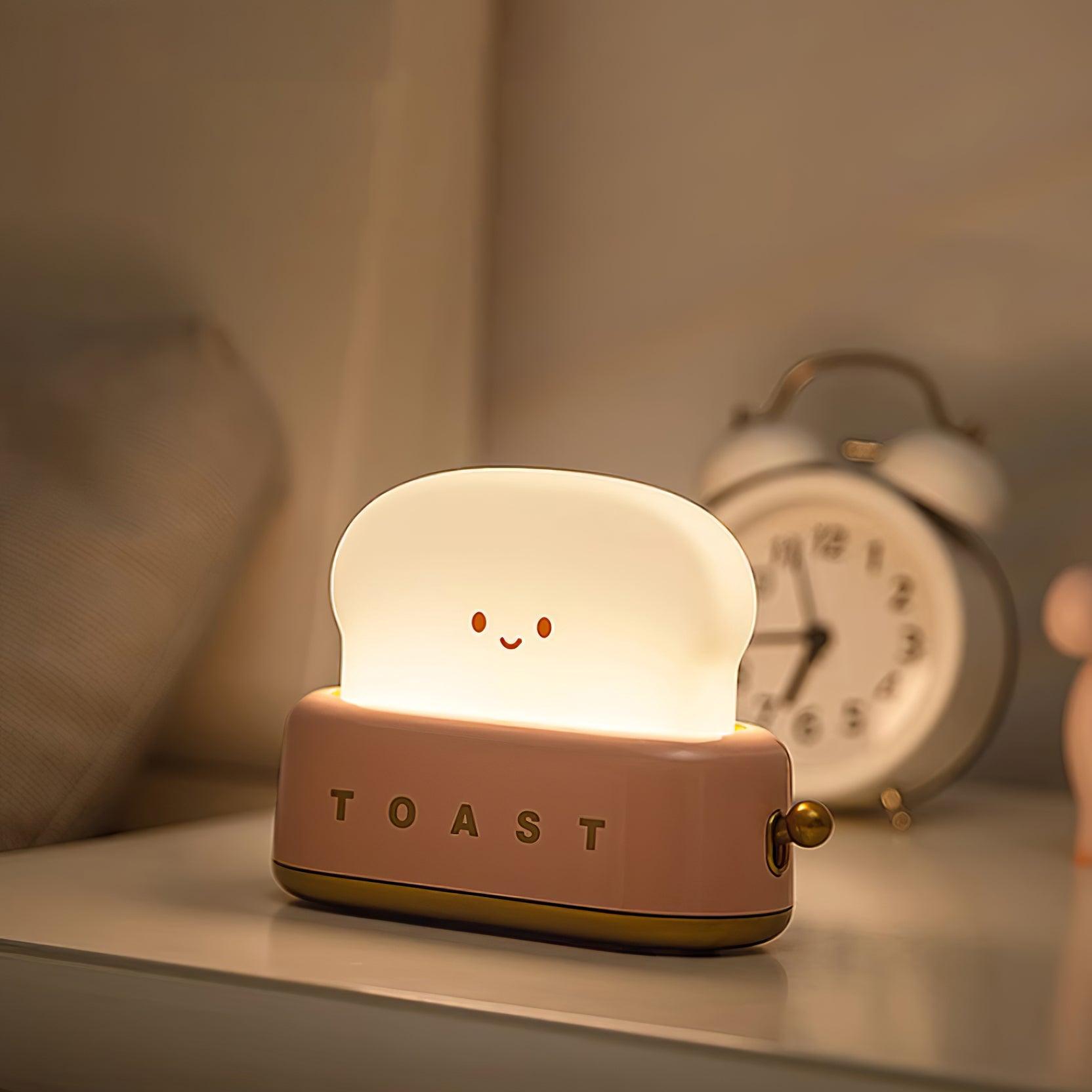 RetroGlow Table Lamp | Toaster-Inspired Rechargeable Lamp