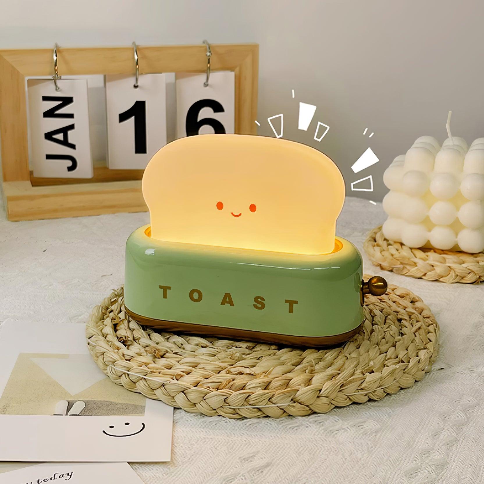 RetroGlow Table Lamp | Toaster-Inspired Rechargeable Lamp