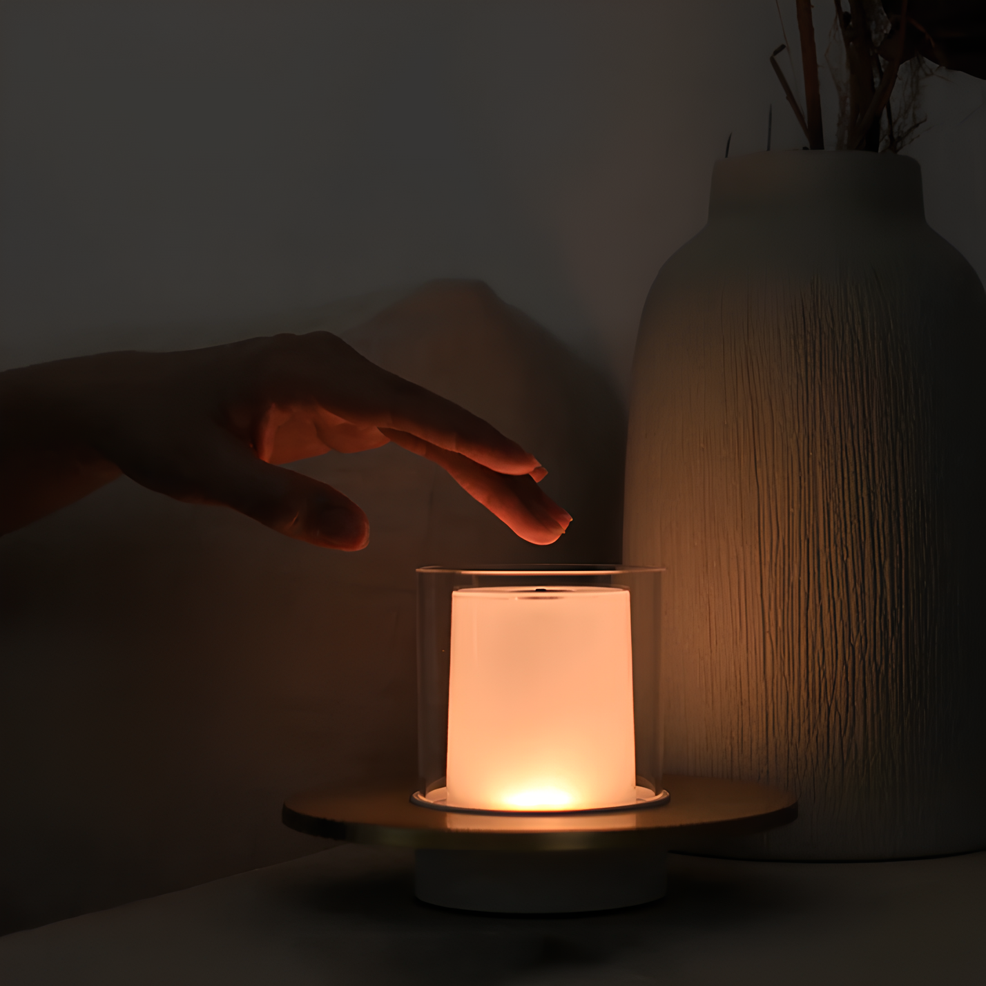 Touch/Infrared Sensor Candle Light | Rechargeable Table Lamp