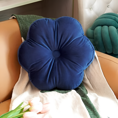 BloomSoft | Velvet Flower-Shaped Plush Cushion