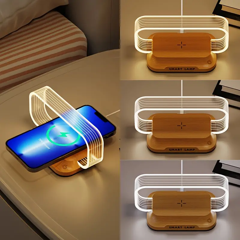 WirelessGlow | LED Table Lamp with Fast Wireless Charging & Phone Holder