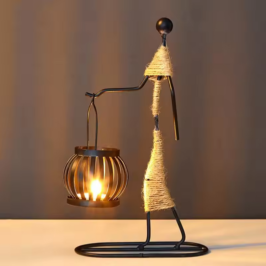 ZenithAura | Retro & Elegant Man-Shaped Candle Holder