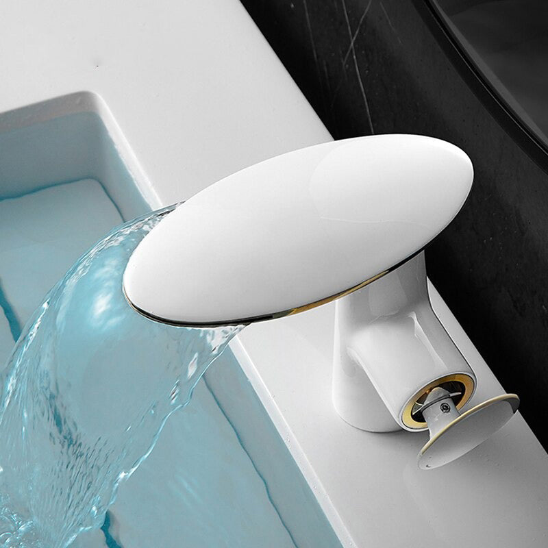 Zenova | Waterfall Bathroom Faucet - Cold & Hot Water Mixer Tap