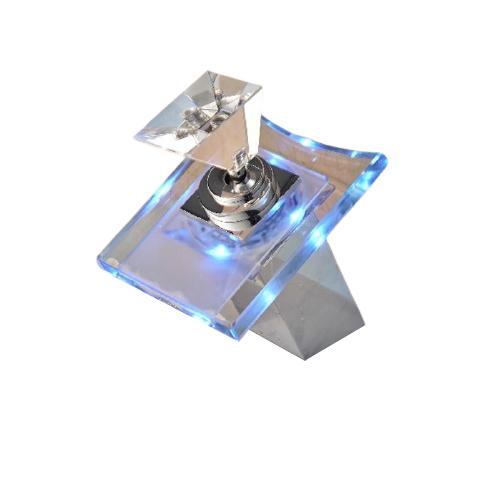 Cavallino | Brass Chrome Basin Faucet - Luxury Waterfall Glass LED Tap