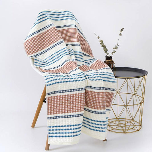 ColorSplash | Colorblock Striped Cotton Bath Towel