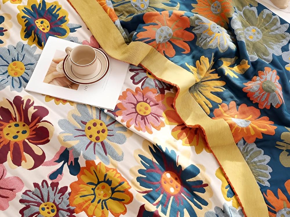 BrightNest | Bright Flower Cotton Blanket