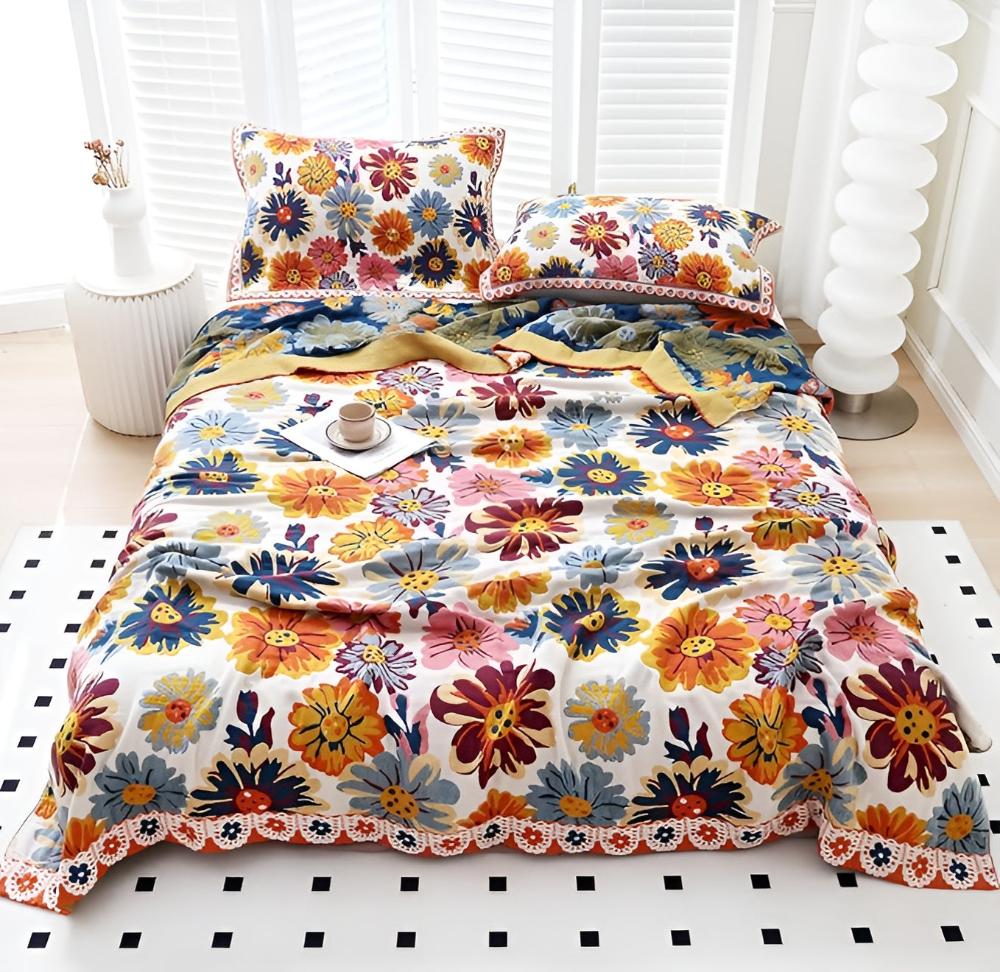 BrightNest | Bright Flower Cotton Blanket