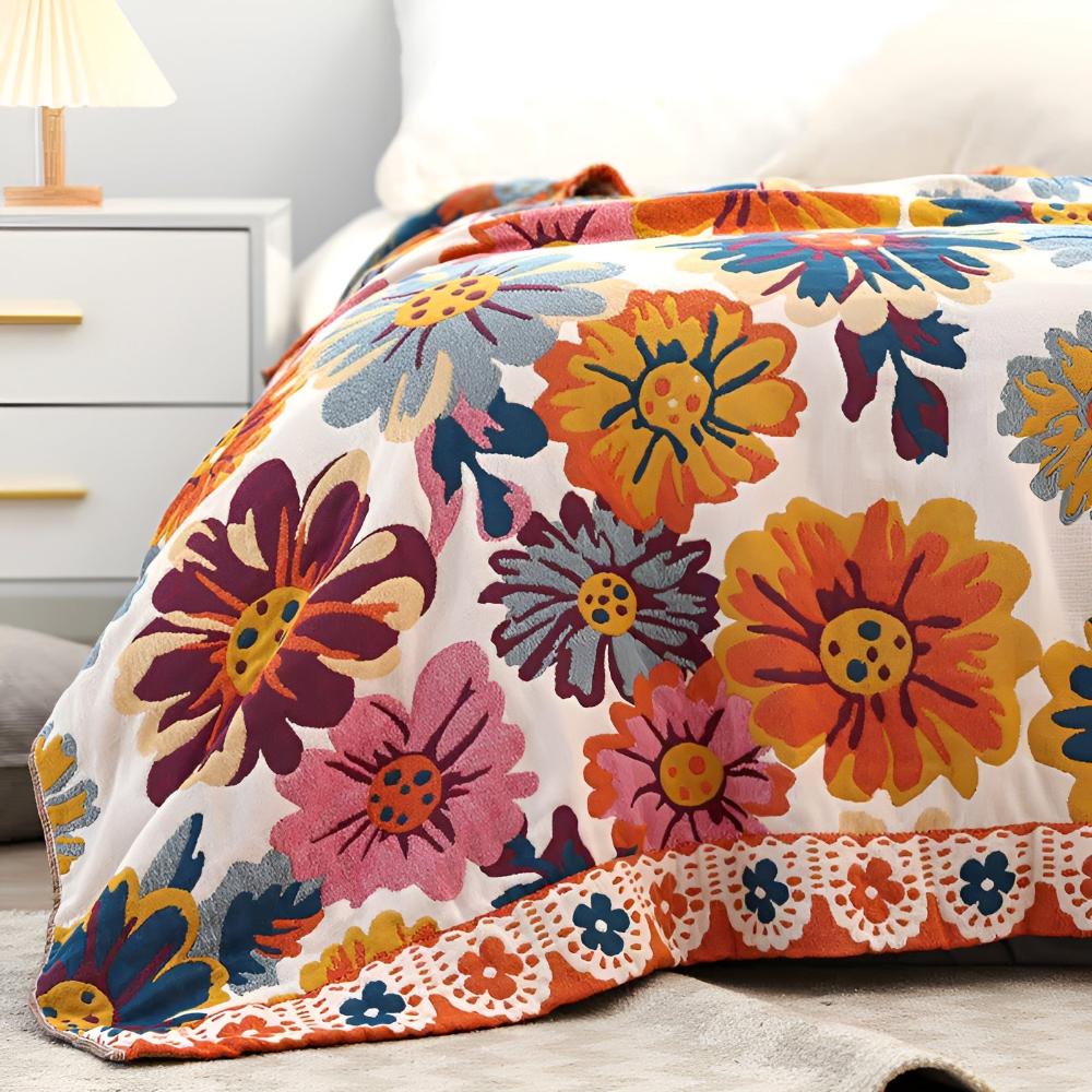 BrightNest | Bright Flower Cotton Blanket