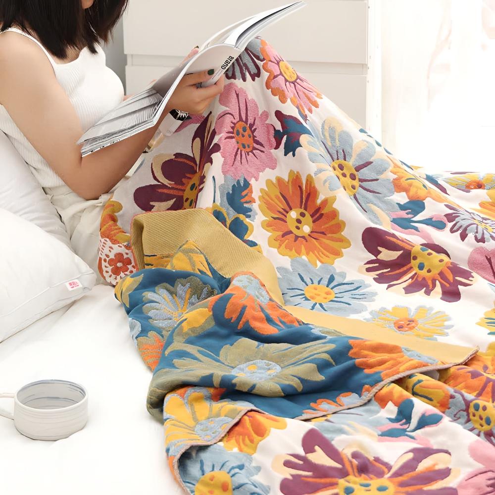 BrightNest | Bright Flower Cotton Blanket