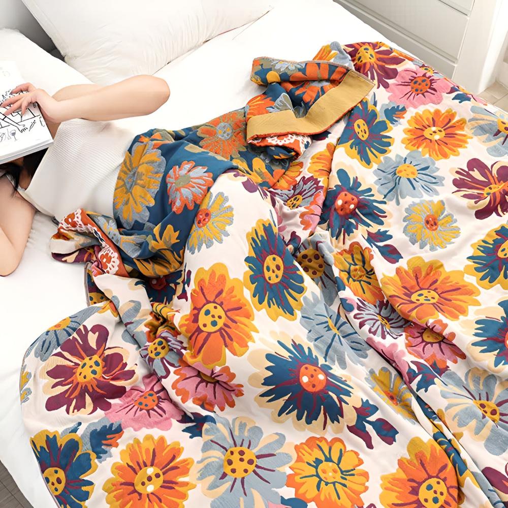 BrightNest | Bright Flower Cotton Blanket