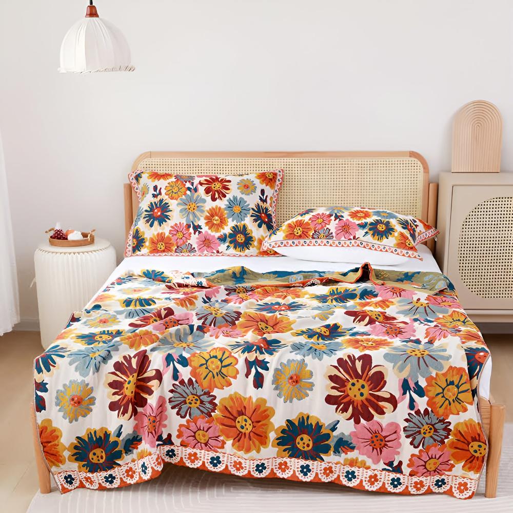 BrightNest | Bright Flower Cotton Blanket
