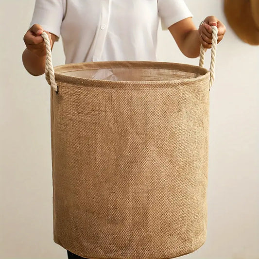 EcoBasket | Cotton Linen Waterproof Foldable Laundry Basket