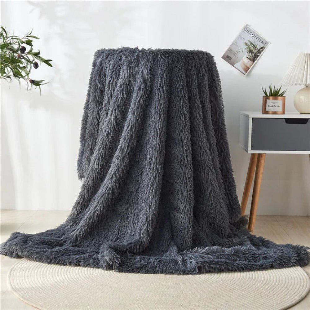 CozyNest | Fuzzy Faux Fur Blanket Throw