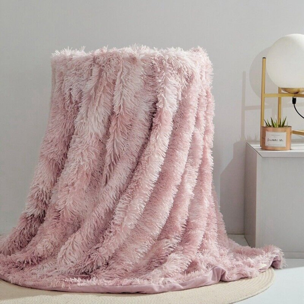 CozyNest | Fuzzy Faux Fur Blanket Throw