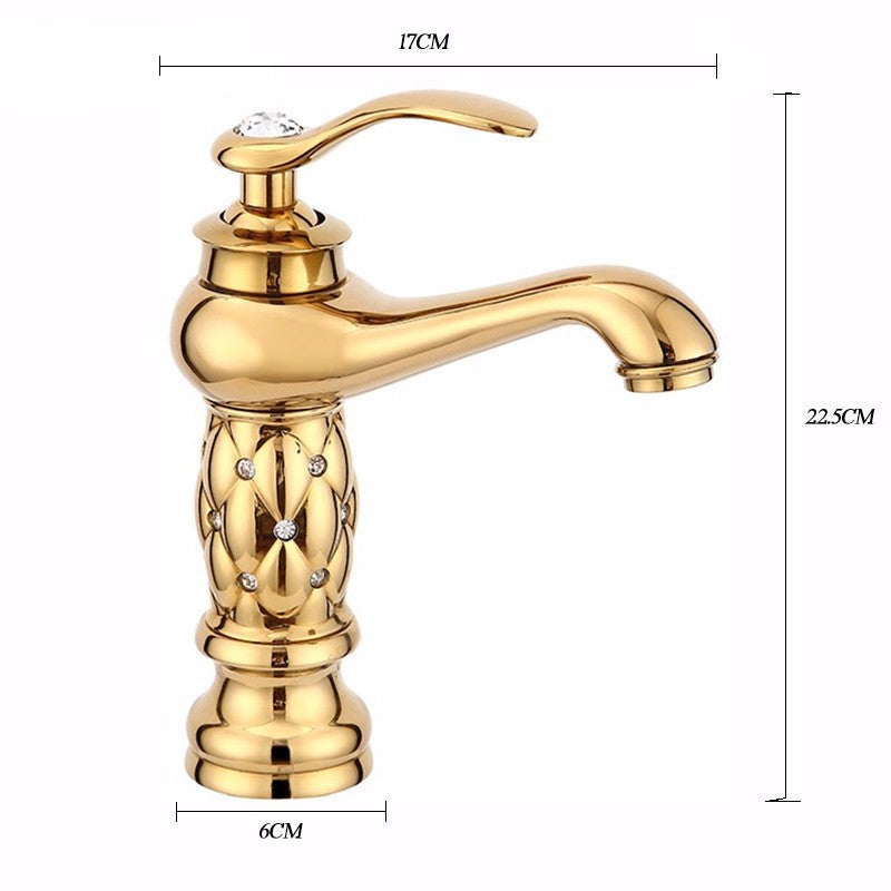 Bellagio | Luxury Golden Bathroom Faucet - High & Short Style