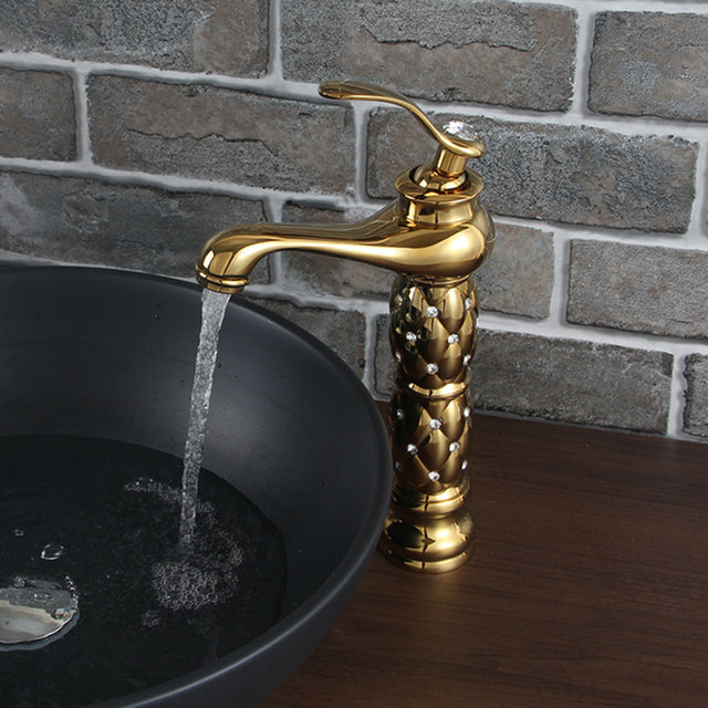 Bellagio | Luxury Golden Bathroom Faucet - High & Short Style