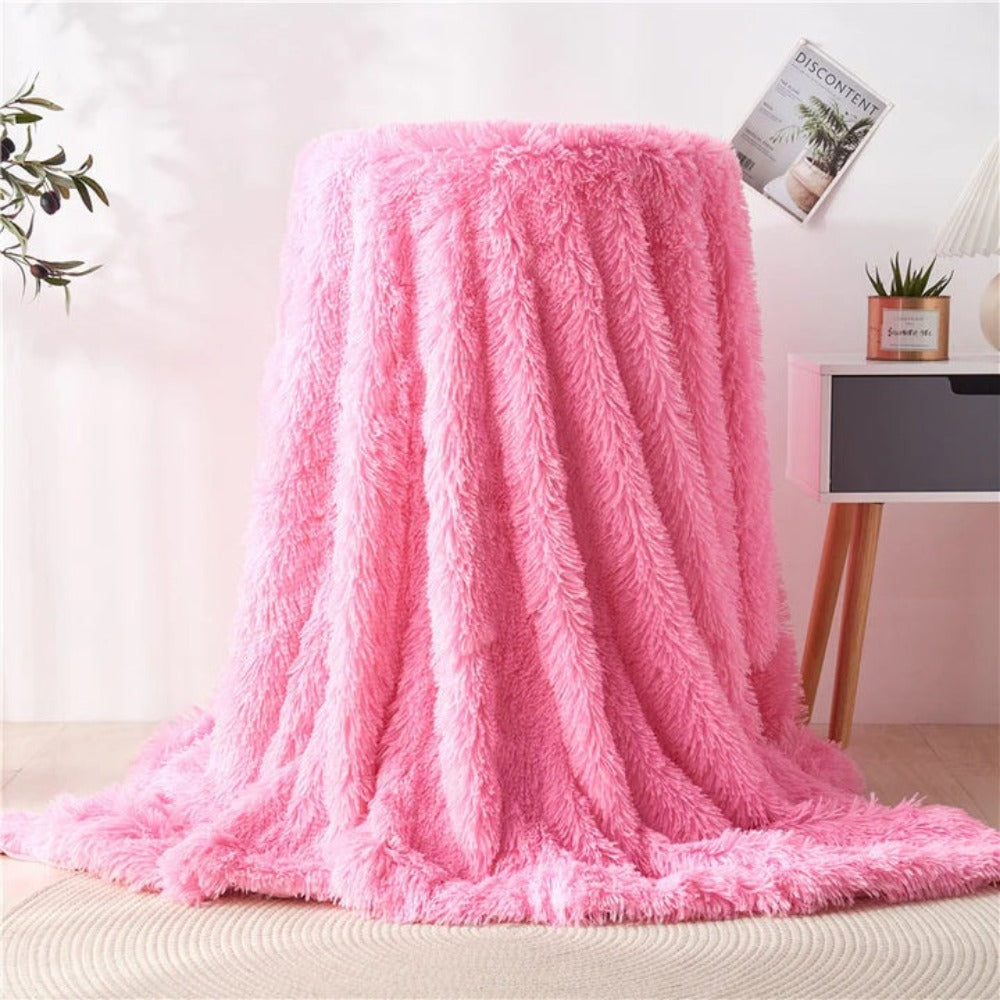 CozyNest | Fuzzy Faux Fur Blanket Throw