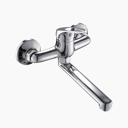ChromeWall | Wall-Mounted Kitchen Mixer Tap Chrome Spout