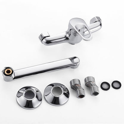 ChromeWall | Wall-Mounted Kitchen Mixer Tap Chrome Spout