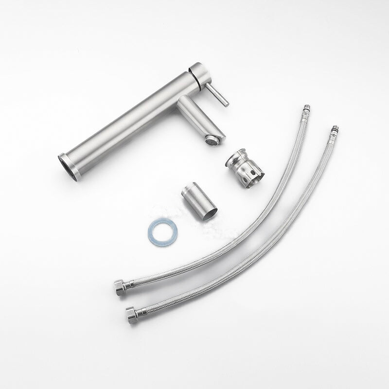 CelestFlow | Mixer Tap High Basin Brushed Steel Contemporary Design